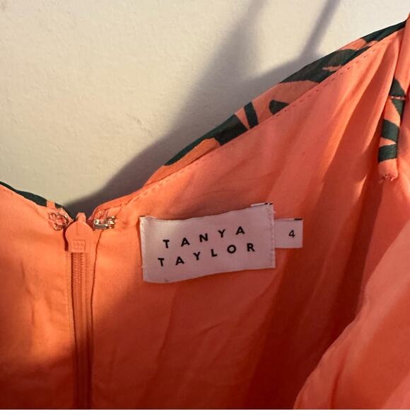 Tanya Taylor Pink Green Leaf Silk Cotton Maxi Dress 4 - Picture 16 of 16